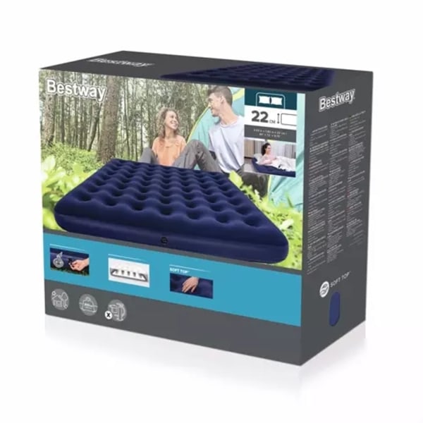 Dubbelmadrass 203x183x22cm - BESTWAY 67004