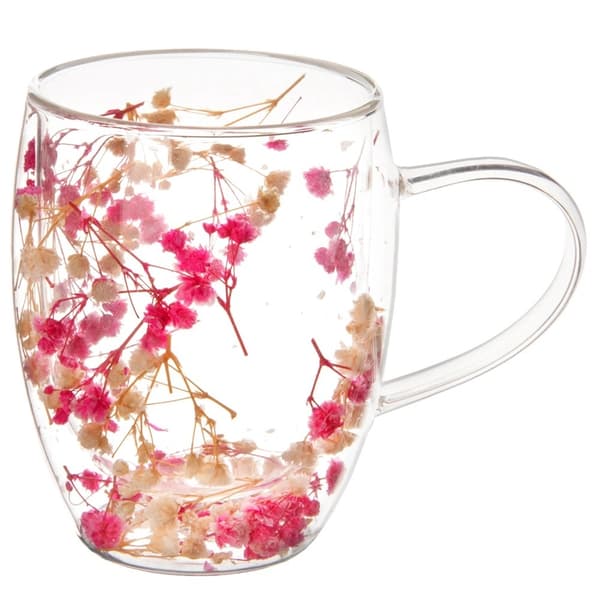 Dubbelväggig mugg i borosilikatglas, 360 ml