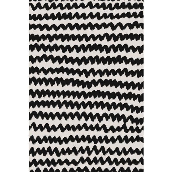 Simple Black Zigzag Pattern - 50x70 cm