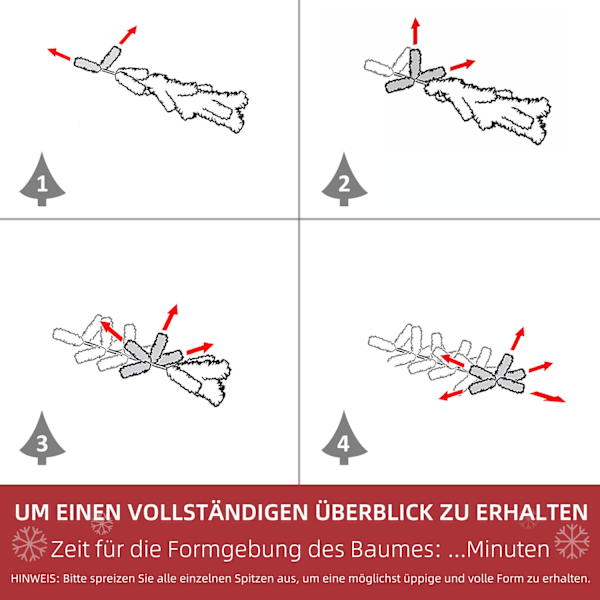 Keinotekoinen kuusi, 120 cm tekomänty tekolumella, 200 oksan kärkeä, taitettava pohja, joulujuhliin, sisätiloissa, vihreä