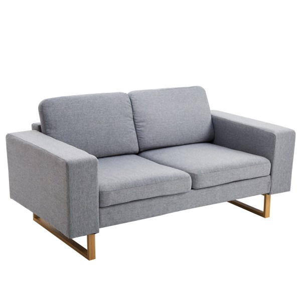 2-Personers Sofa, Hjørnesofa, Polstret Sofa, Stofsofa, Siddeplad