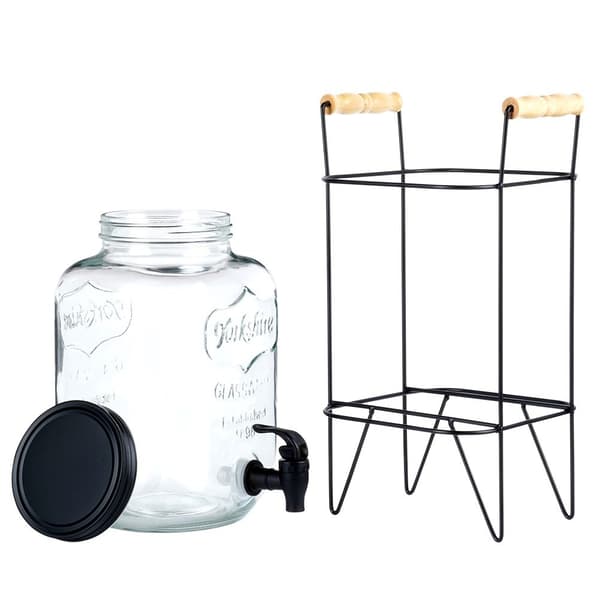Set med Burk med Lock, Krant och Ställning