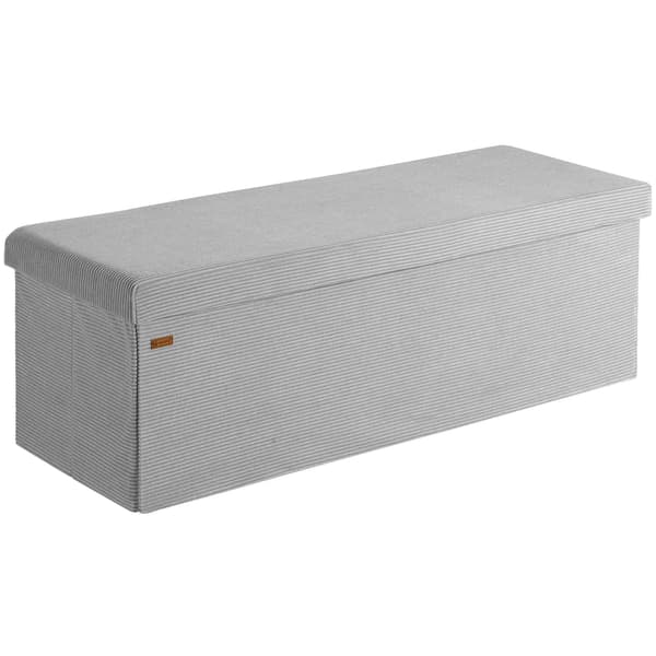 Bänk grå snöre 114x38x38cm MDF vikbar