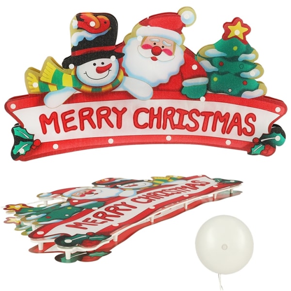 LED jouluriippuvalot Merry Christmas koristeet 45cm