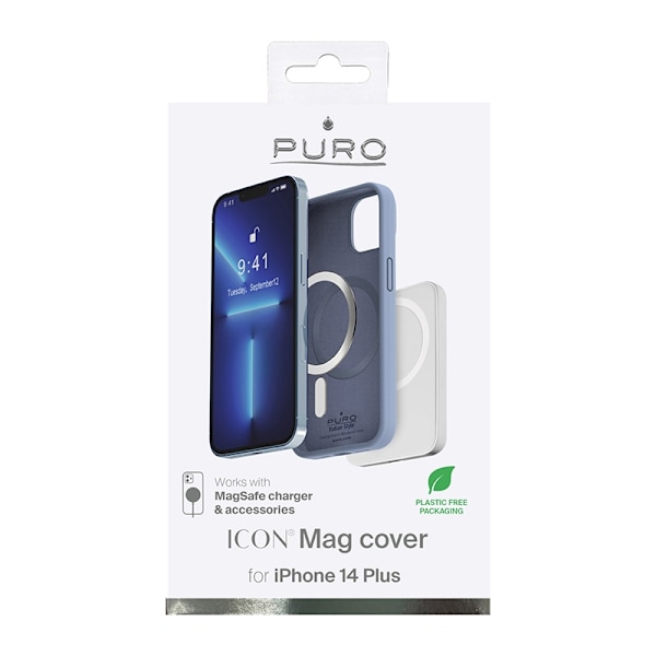 PURO ICON MAG - Fodral till iPhone 14 Max MagSafe (Sierra Blue)