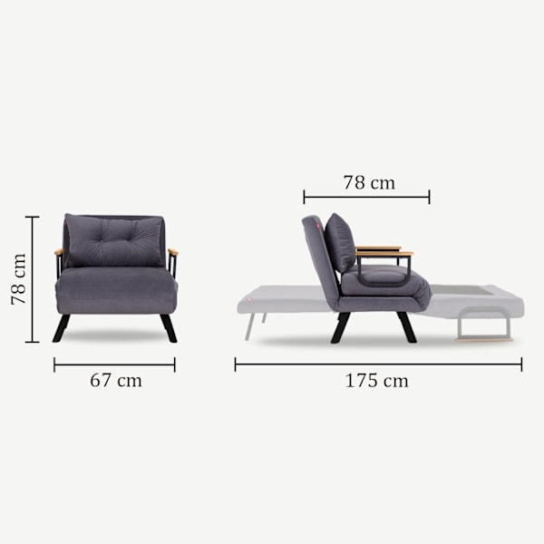 1-sædet sovesofa Sando Single - Petrol Green