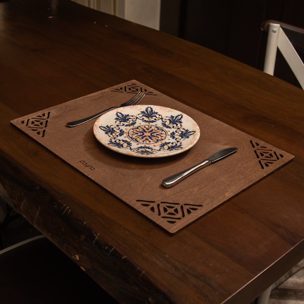 Bordsmatta i trä (6 delar) Corpat - Wenge