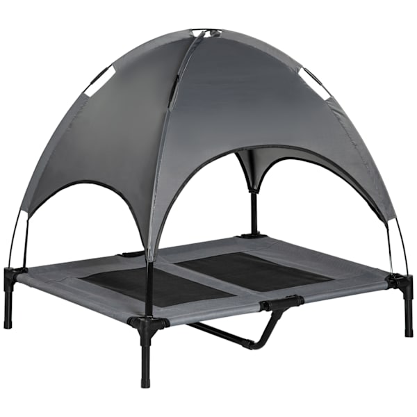 Dog Bed Canopy Andas Taft Tyg Grå 92X76X90Cm