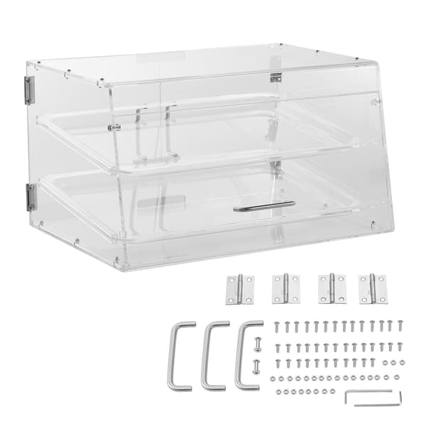 Bakverksdisplay, 2-våningar akryl, bakdörr, 52,6 cm