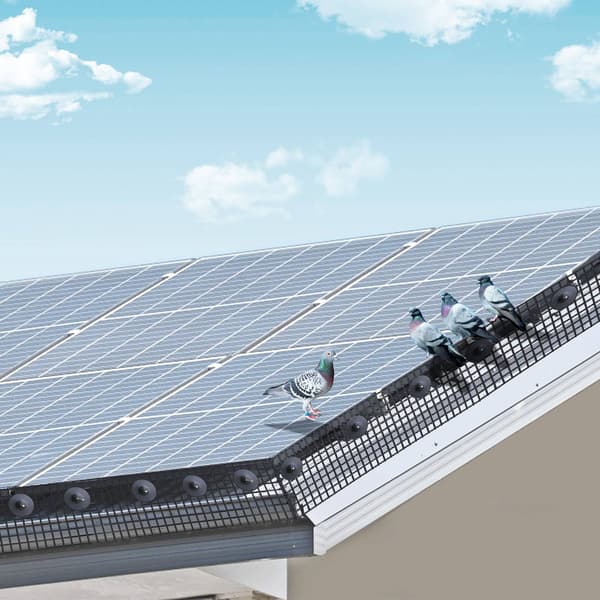 Fågelskyddsrulle för solpaneler, 20 cm x 30 m, 70 klämmor