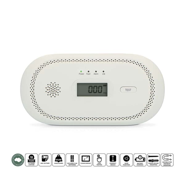 Kuliltealarm med 10 års sensor og display