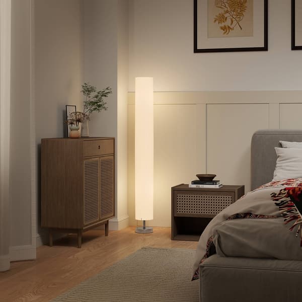 Gulvlampe, rustfrit stål, E27-sokkel, 120 cm
