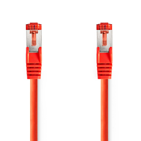 CAT6 Verkkokaapeli | RJ45 uros | RJ45 uros | S/FTP | 0.15 m | Pyöreä | LSZH | Punainen | Label
