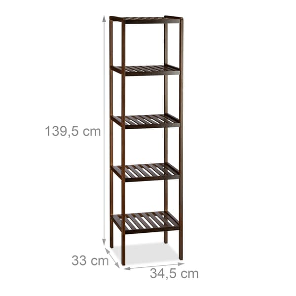 Badrumshylla bambu mörkbrun