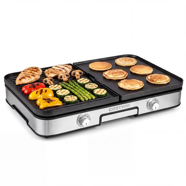 Elektrisk bordsgrill 2000W – Dubbla zoner, 6 temperaturinställningar