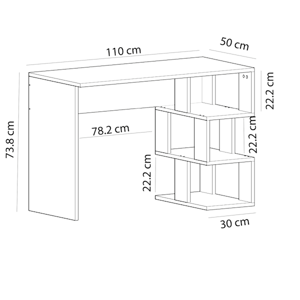 Study Desk Dardanos - Hvid