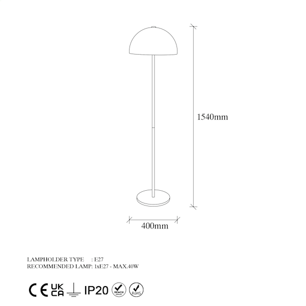 Gulvlampe blandet - 11513
