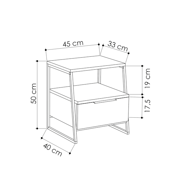 Natbord Pal - Hvid v2