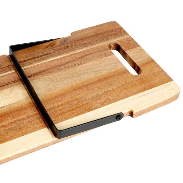 Elegant sammenklappelig serveringsbakke i akacietræ