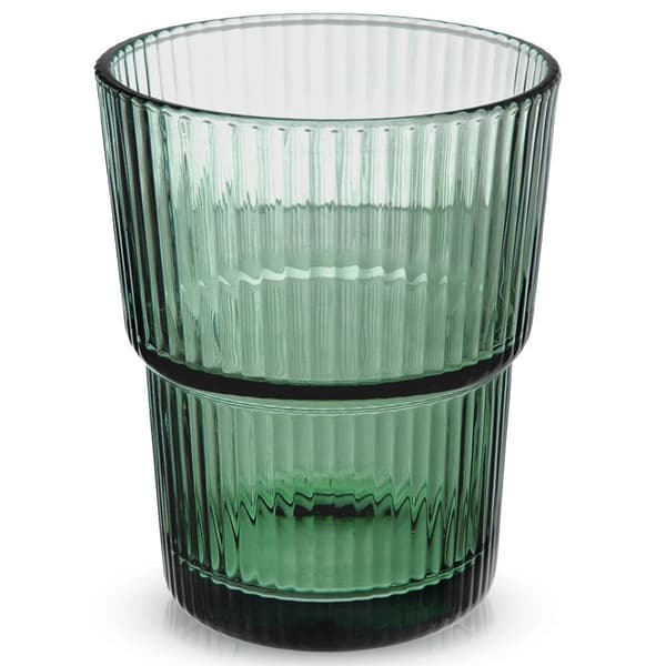 Grønt riflet glas, 400 ml – tåler opvaskemaskine