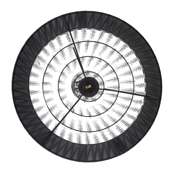 Gulvlampe med sorte krystaller