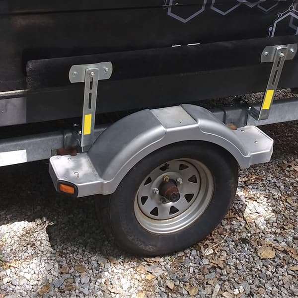 Guider för båttrailer, 48 tum, 2-pack, mattbrädor