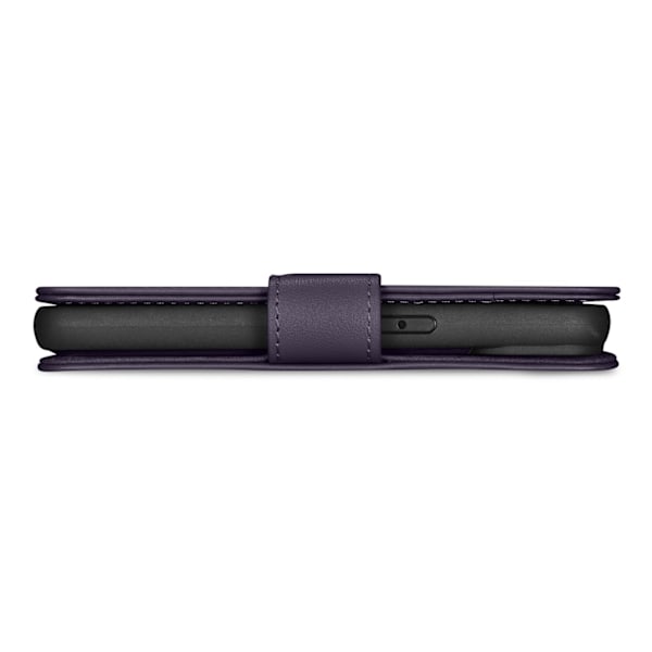 2-i-1 Läder Flip Cover iPhone 14 Pro Anti-RFID plånboksfodral Mörklila