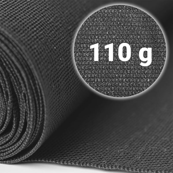 Skyggenet 1,2x50m 110g/m2 + 50 klemmer grå