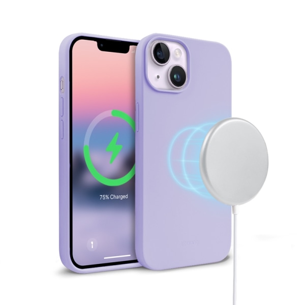 Crong Color Cover -magneettikuori iPhone 14 Plus:lle (violetti)