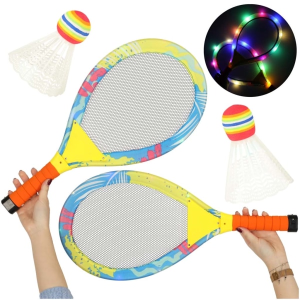 LED-valaistut tennismailat + tikanheitto