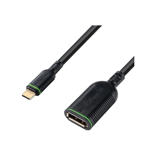 MicroConnect - Sovitinkaapeli - 24-nastainen USB-C (uros) DisplayPortiin (naaras) - DisplayPort 1,2 - 20 cm