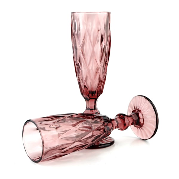 Elise Pink Champagneglassæt - 6 stk