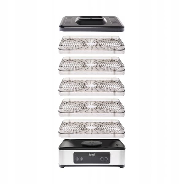 Madtørrer 400W, 5 bakker, timer, temperaturkontrol