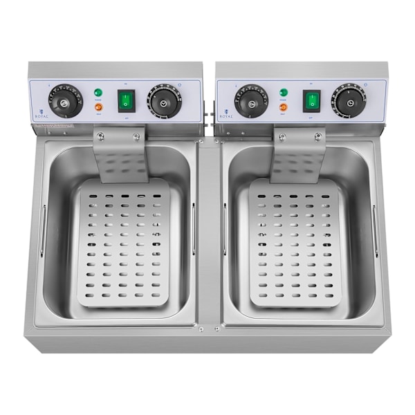 Elektrisk cateringfriture TIMER 230 V 2 x 3200W 2 x 10 L