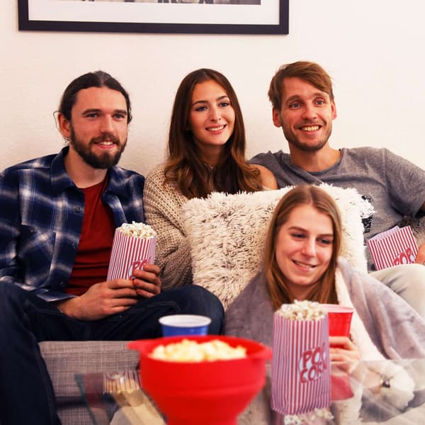 Popcornpåsar med retromotiv - 48 st
