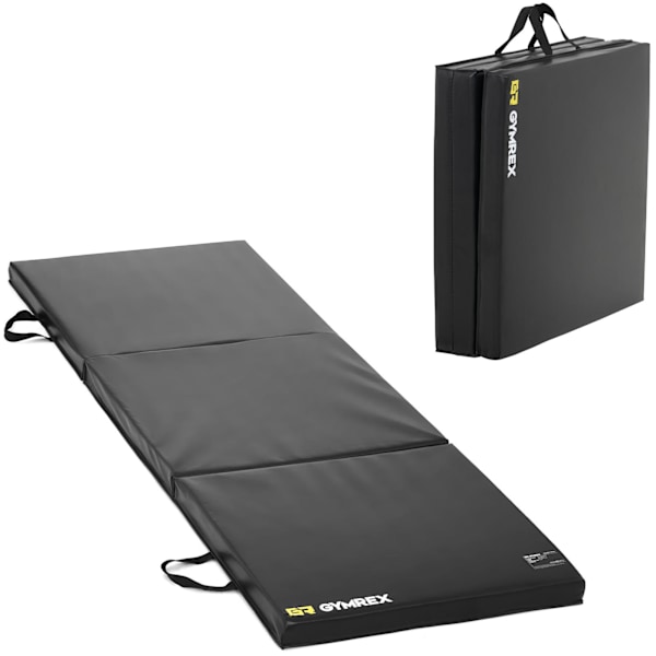 Vikbar gymnastikmatta för övningar 180 x 60 x 5 cm