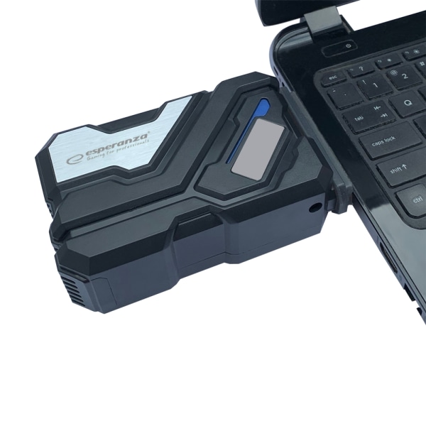 Esperanza Notebook Colling Tuuletin Led Usb Norte musta, Harmaa
