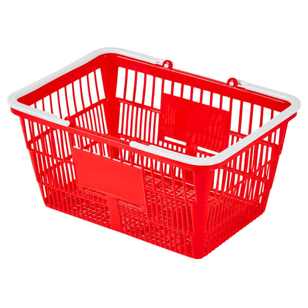 Stapelbara matkorgar, 4-pack 21L PE-plast, röd