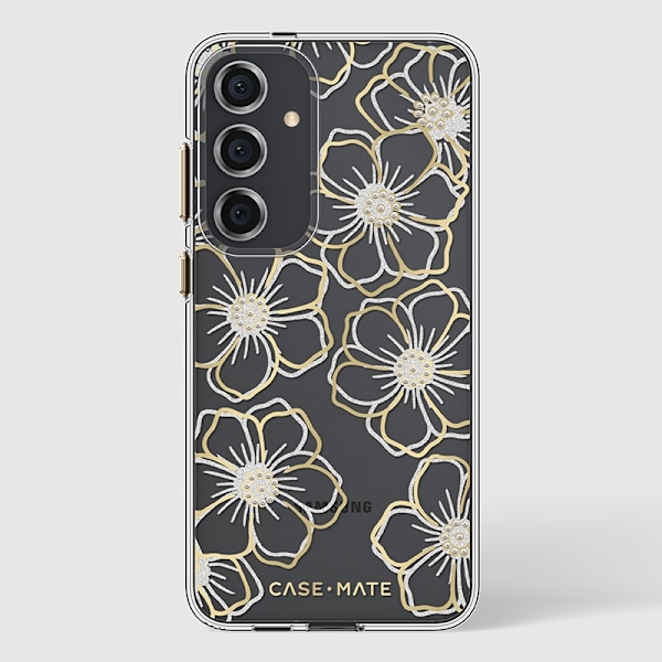 Case-Mate Floral Gems - Fodral till Samsung Galaxy S24+ (guld)