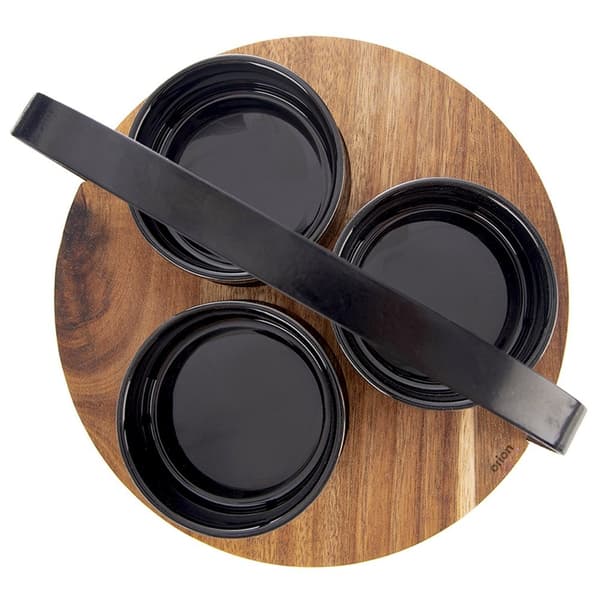 Keramiske snackskåle SORT 130 ml 4 stk.