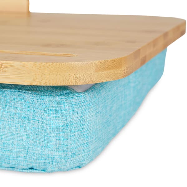Sininen Lapdesk bambutarjottimella