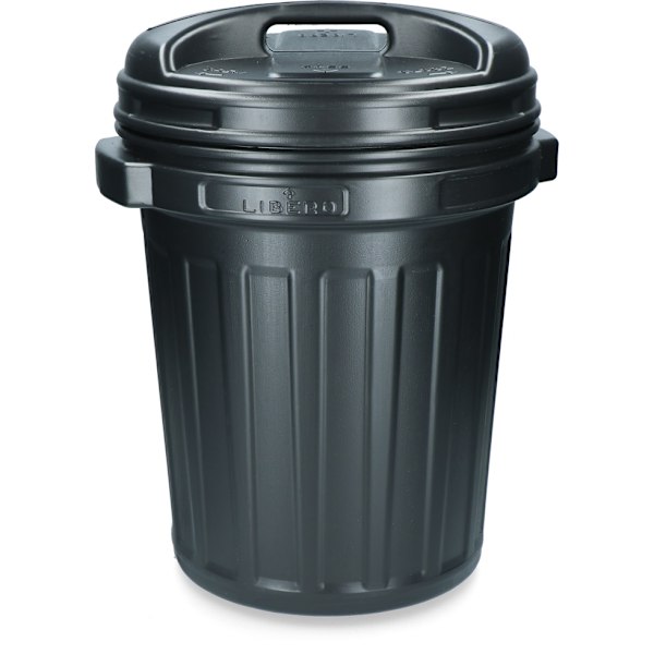 Opbevaringsspand med låg Sort 40 liter