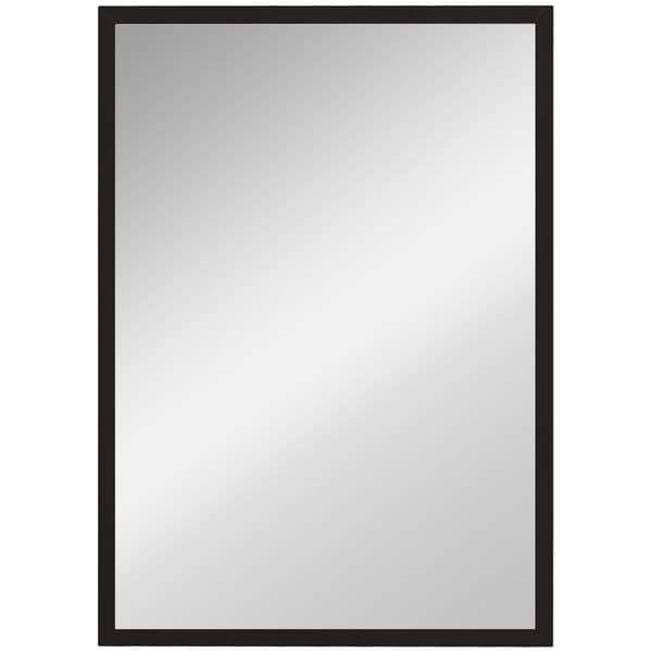 Väggspegel, 50x70 cm, svart MDF-ram, enkel montering