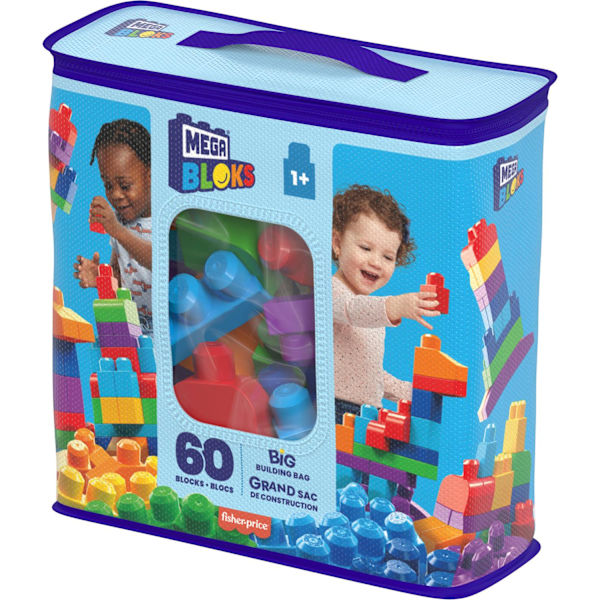 Mega Bloks Stor Byggetaske Blå 60 Stk