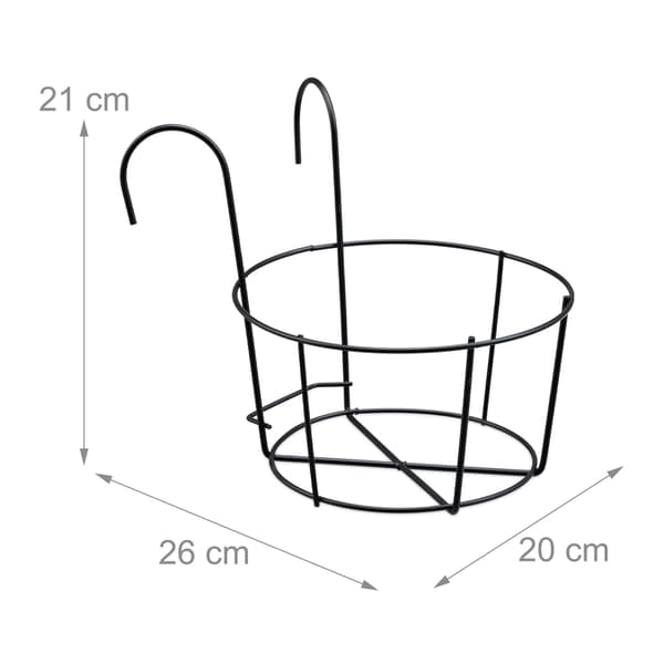 set med 4 blomkrukhållare för balkongen