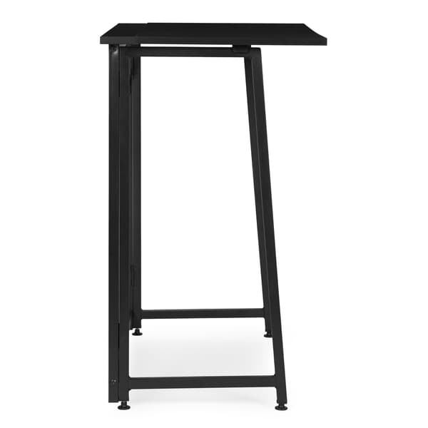 Sammenklappeligt laptopbord, 80x45 cm, sort MDF, pladsbesparende