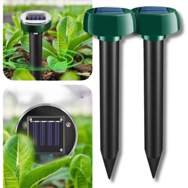 Solar Mole Repeller – Ultraljudsskadedjursbekämpning, 2 st