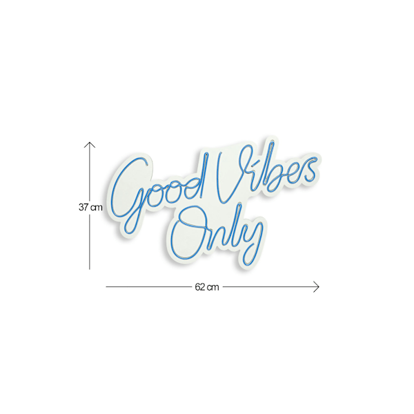 Dekorativ plast LED-belysning Good Vibes Only 2 - Blå