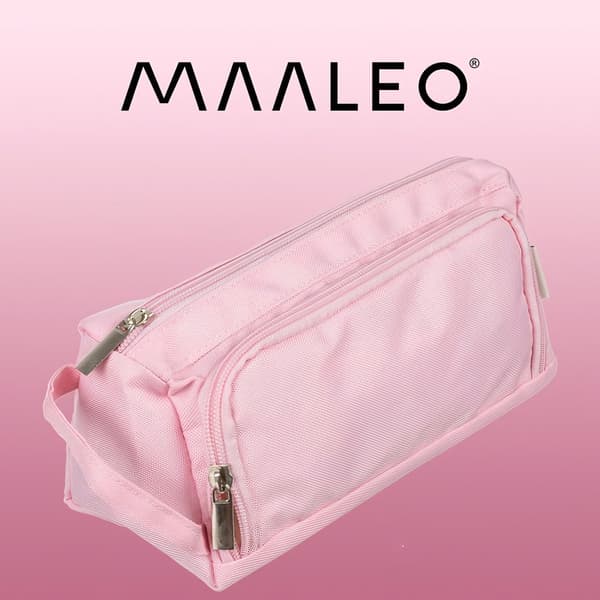 Dubbelt utdragbart pennfodral - rosa Maaleo 24519