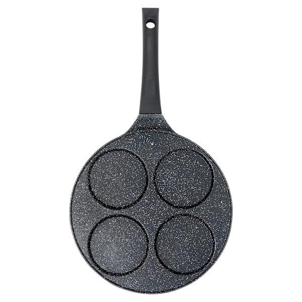 Granitæggepande 4 huller SORT LINJE 26 cm